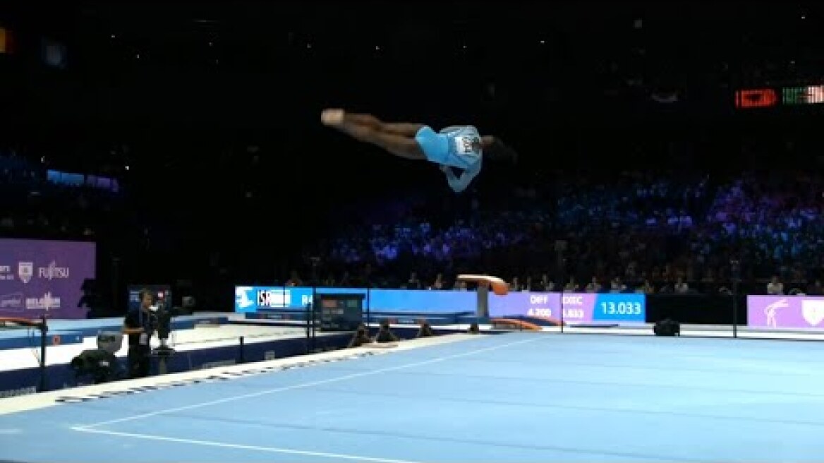 (14.633) Simone Biles floor exercise Qual/ 2023 WAG World Championships