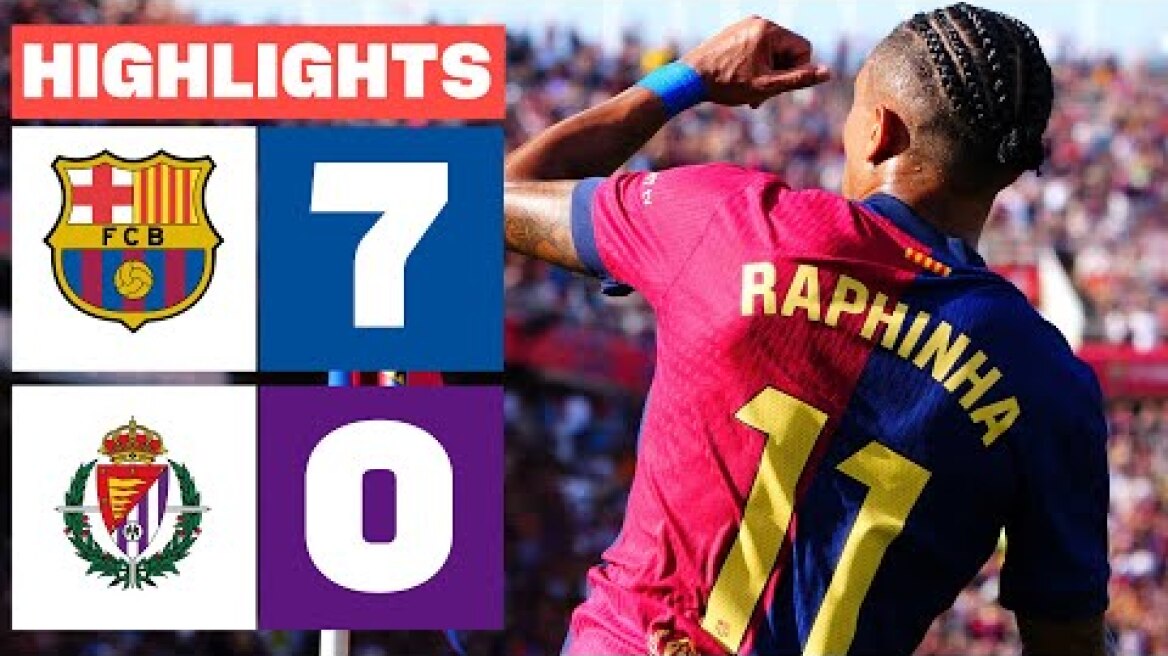 FC BARCELONA 7 - 0 REAL VALLADOLID CF | RESUMEN LALIGA EA SPORTS