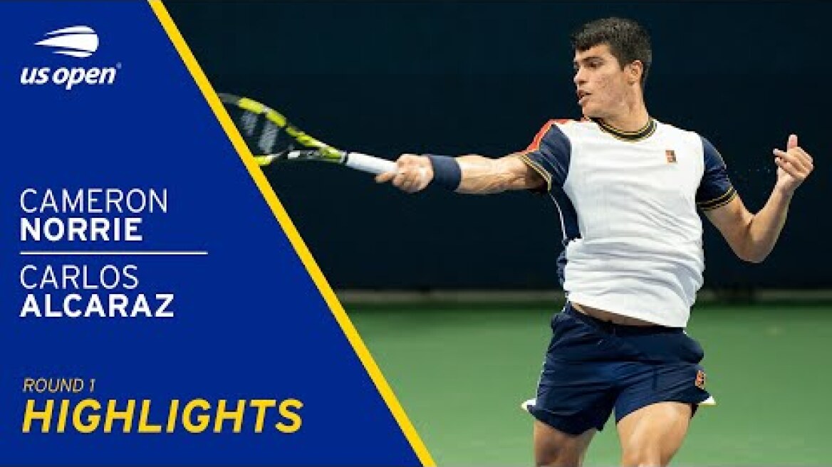 Cameron Norrie vs Carlos Alcaraz Highlights | 2021 US Open Round 1