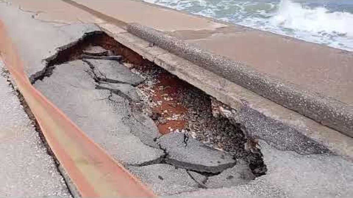 Γούβες:  «Βομβαρδισμένο τοπίο» το παραλιακό μέτωπο