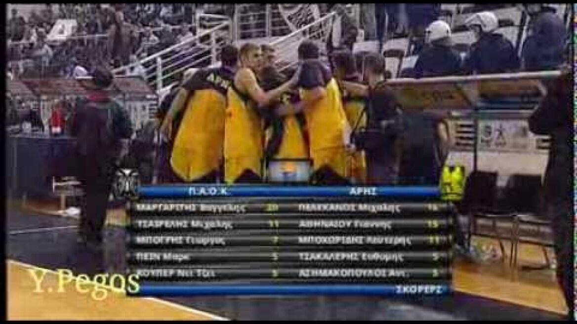 Παοκ - Άρης 63-71 Προημιτελικός κυπέλλου 9/10/13