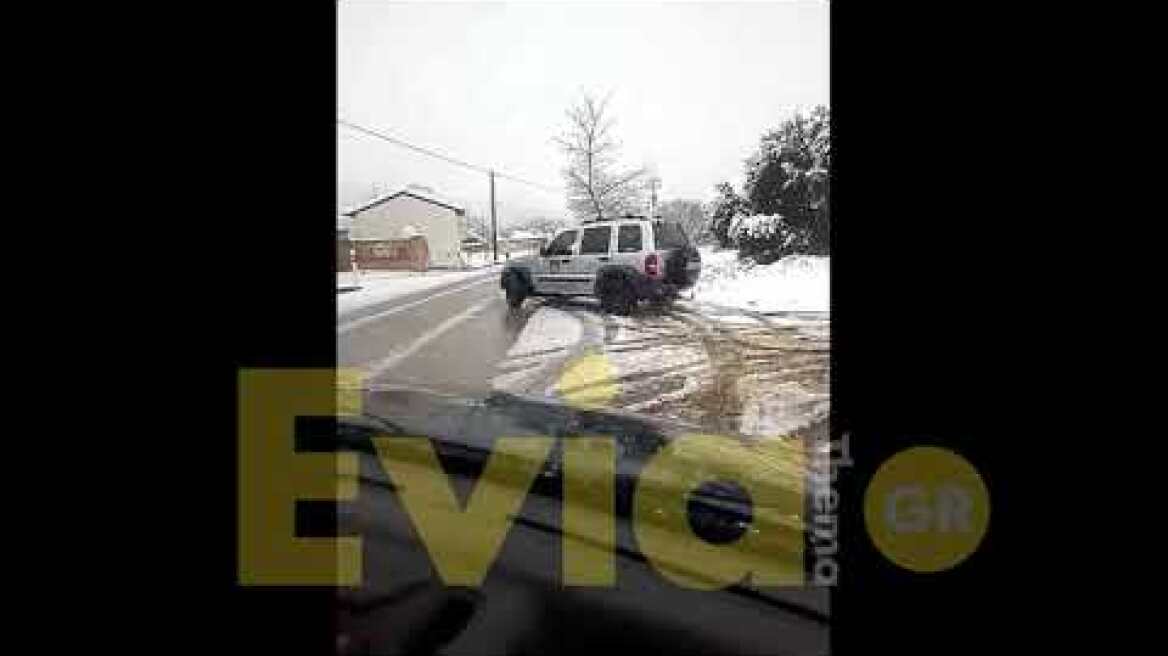 Eviathema.gr - Έντονη χιονόπτωση στην Εύβοια [ΣΤΕΝΗ, ΑΓΙΟ,  ΚΑΜΠΙΑ]