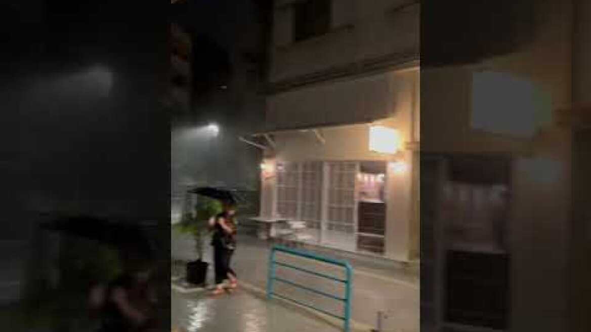 Μπουρίνι στη Λάρισα