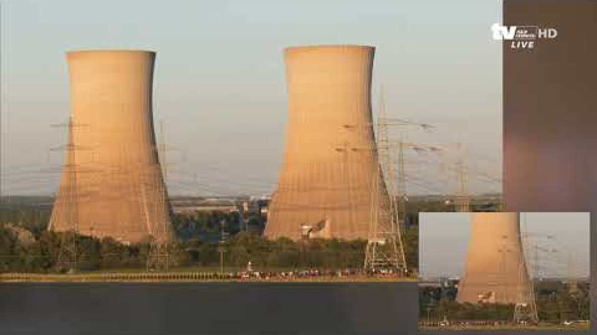 Sprengung der Kühltürme des AKW Grafenrheinfeld