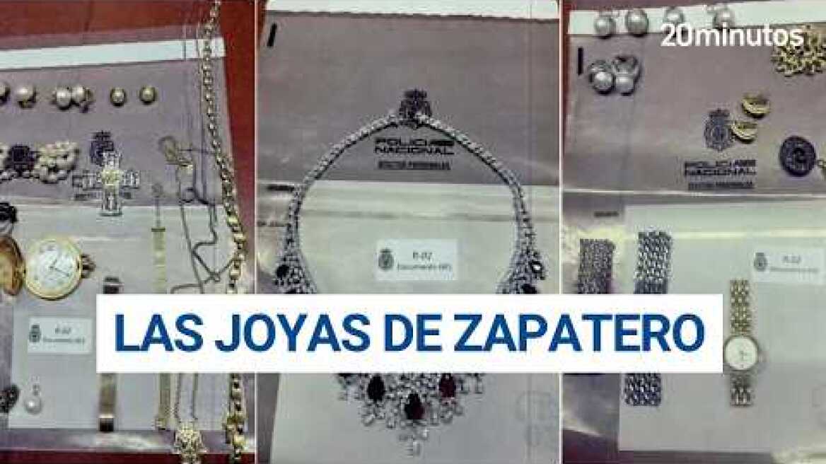 Las JOYAS incautadas a ZAPATERO
