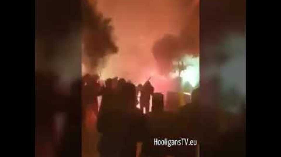 Fight between Panathinaikos and Olympiakos. 16.11.2019