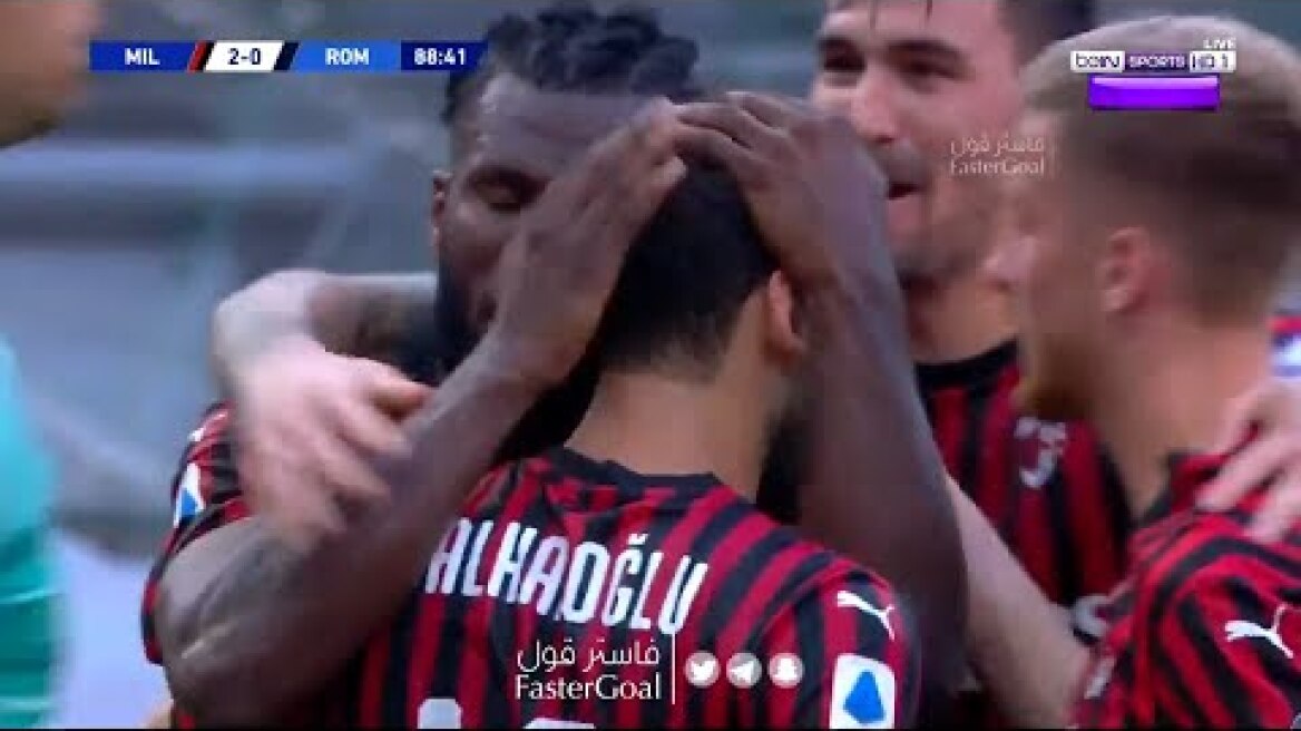 Milan-Roma 2-0, gol e highlights: segnano Rebic e Calhanoglu