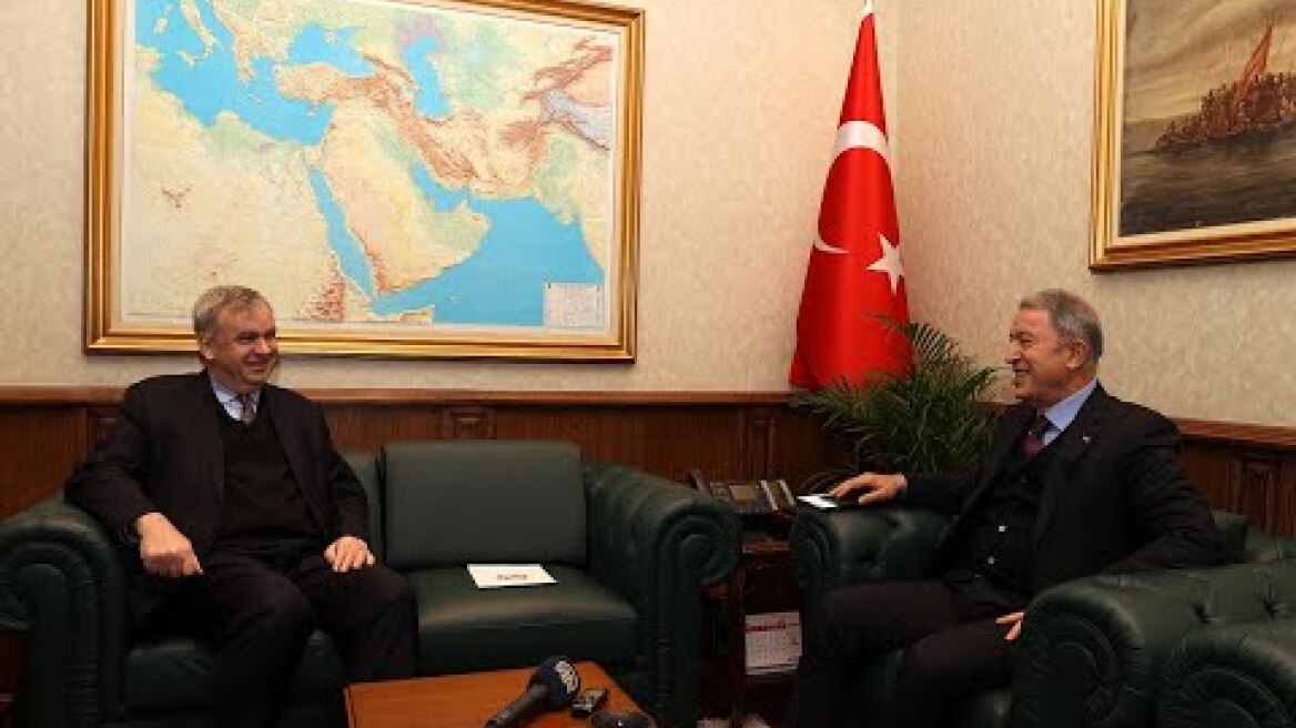 Millî Savunma Bakanı Hulusi Akar, Almanya’nın Ankara Büyükelçisi Jürgen Schulz’u Kabul Etti