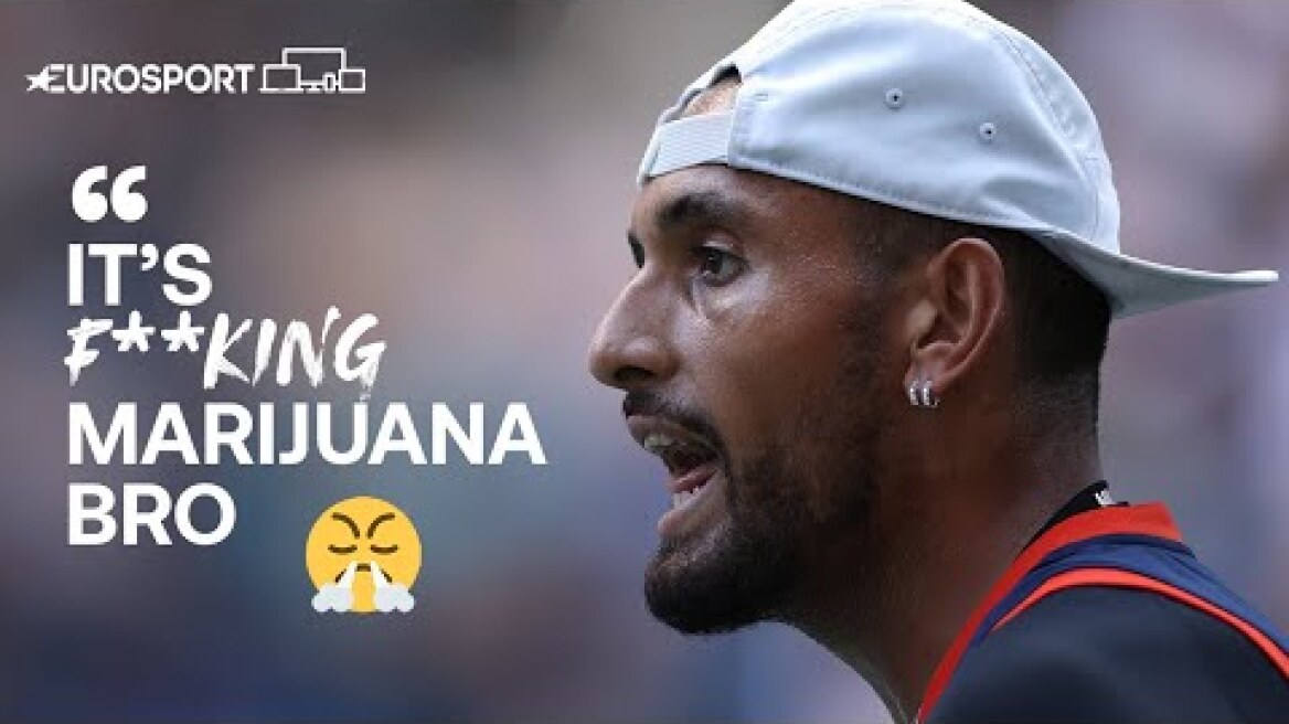 Nick Kyrgios Complains About Marijuana | 2022 US Open | Eurosport tennis