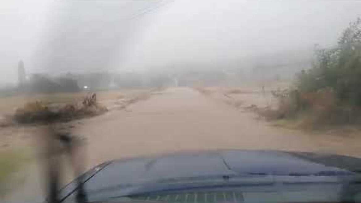 Η βροχή "έπνιξε" την επαρχία Φαρσάλων