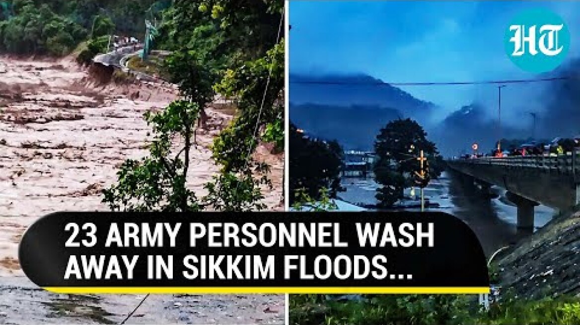 Indian Armymen Missing As Flash Floods Submerge Camps, Bridges; North Sikkim Cut Off | Watch