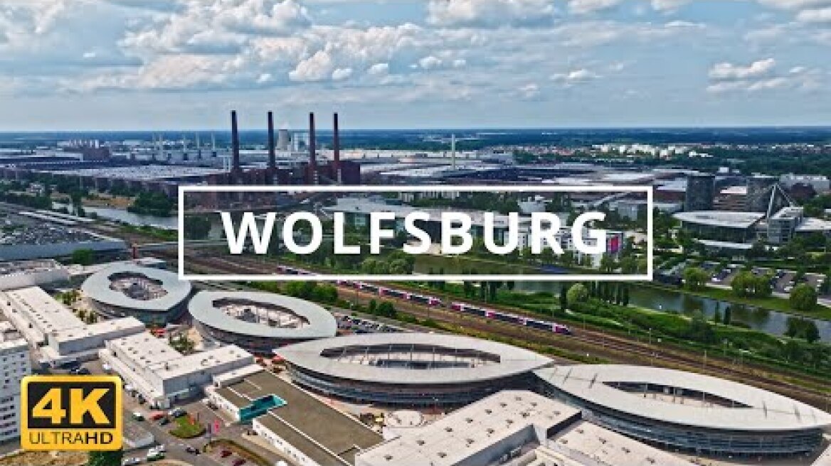 Wolfsburg , Germany 🇩🇪 | 4K Drone Footage (With Subtitles)