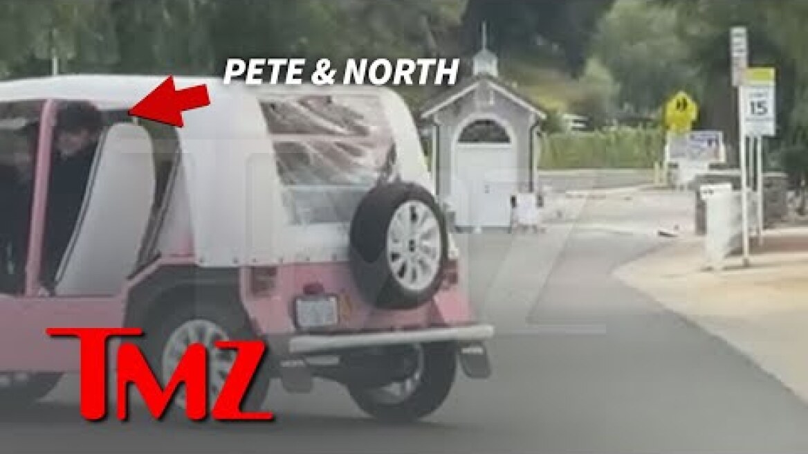 Pete Davidson And North West Joy Ride, Hang with Kim Kardashian's Family | TMZ