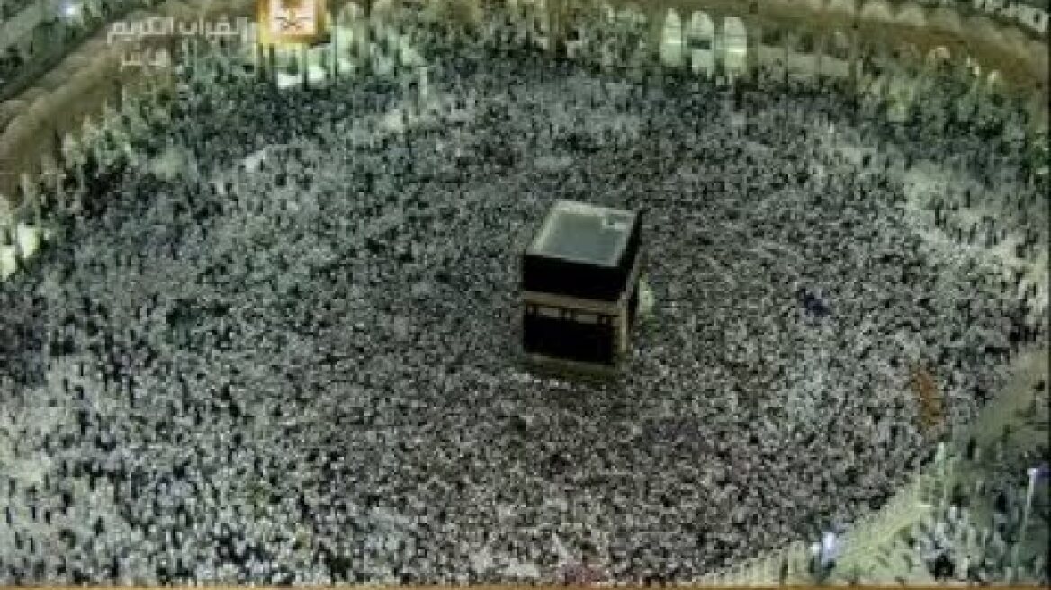 Breathtaking Night Aerials Show Pilgrims Circle Kaaba in Mecca