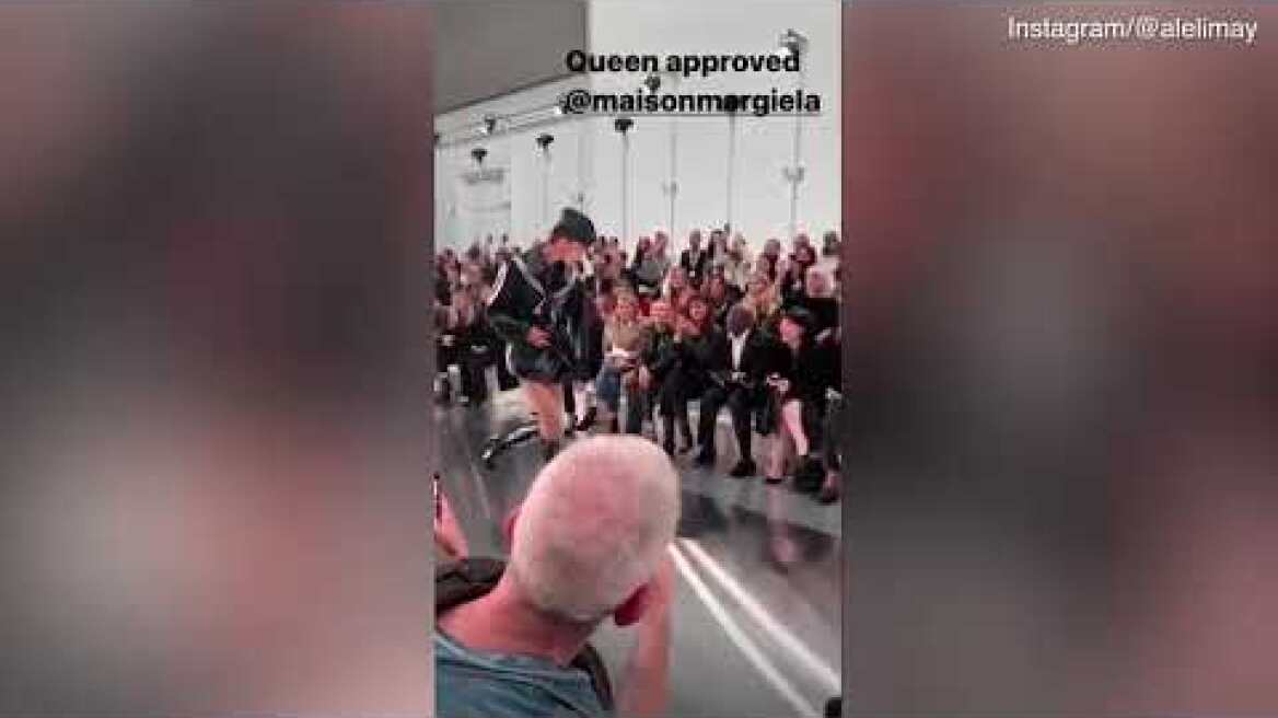 Video: Leon Dame's walk at Maison's Spring show impresses Anna Wintour