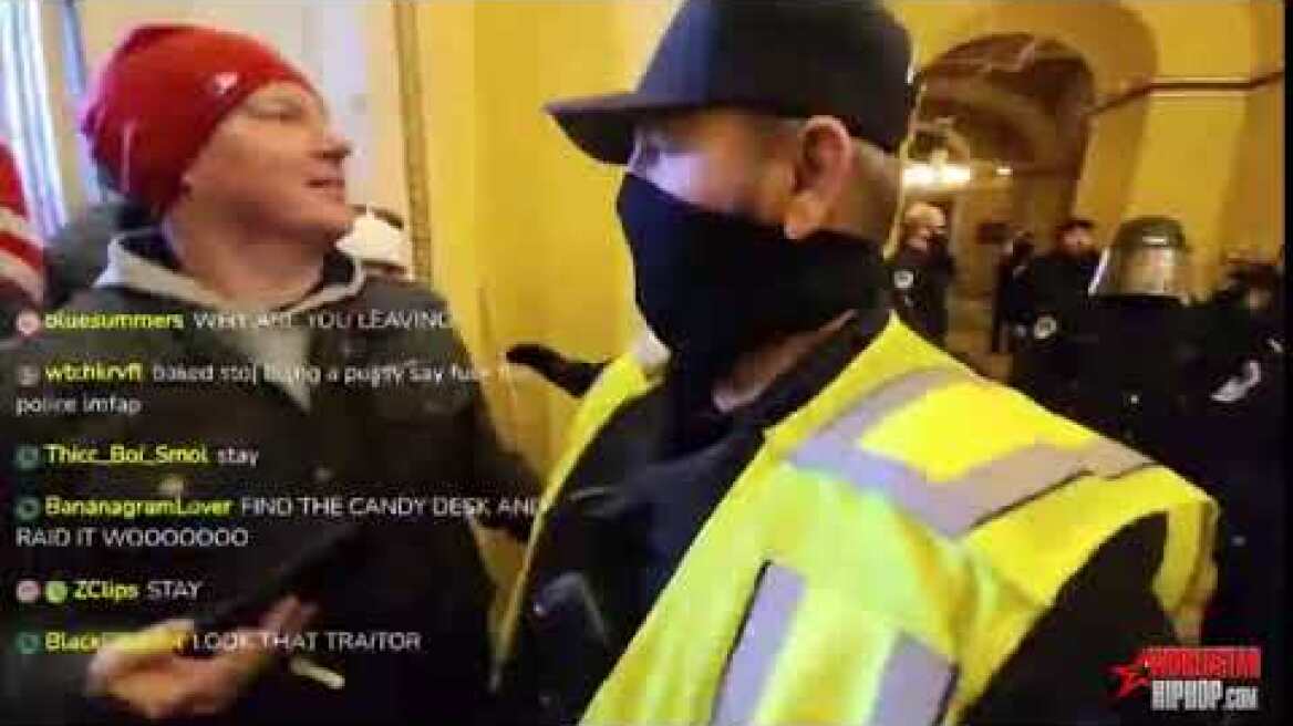 Cop Takes Selfie With MAGA Protester In The US Capitol Building!