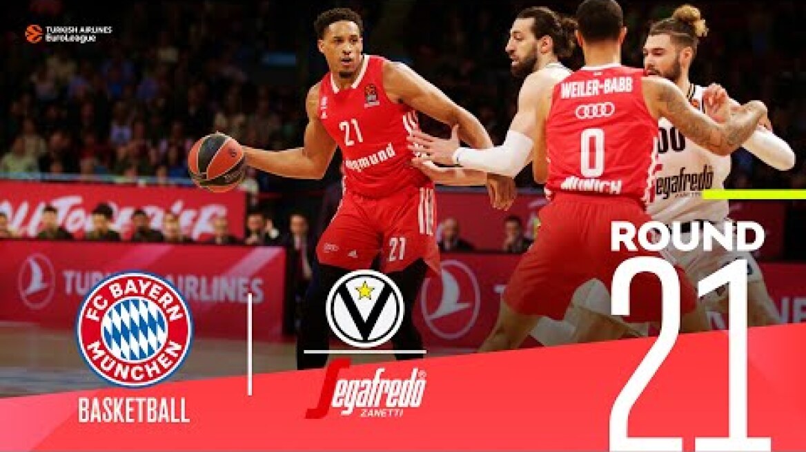 Rubit, Winston lead Bayern past Virtus! | Round 21, Highlights | Turkish Airlines EuroLeague