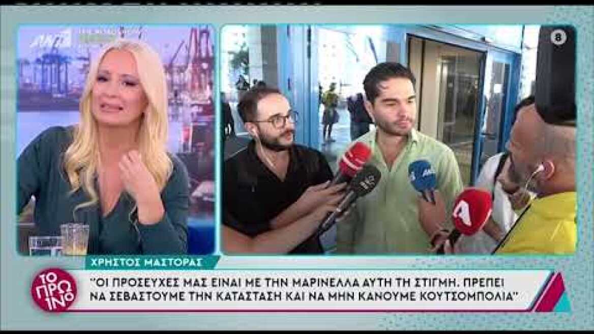 Οι σκέψεις μας και οι προσευχές μας είναι για την κυρία Μαρινέλλα, δήλωσε ο Χρήστος Μάστορας