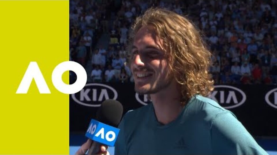 Stefanos Tsitsipas on-court interview (QF) | Austalian Open 2019