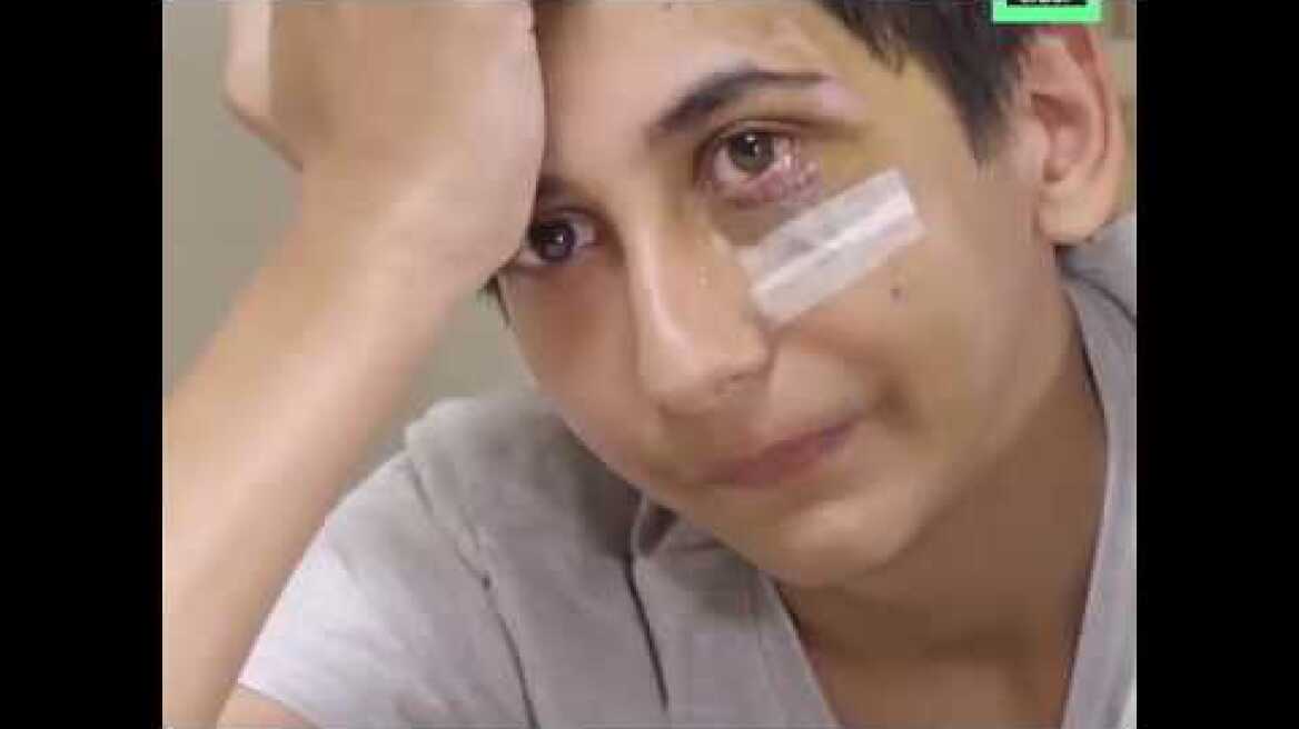 Gabriel, 14 ans et 50 kilos, après avoir été interpellé à Bondy le 25 mai. L’IGPN est saisie.