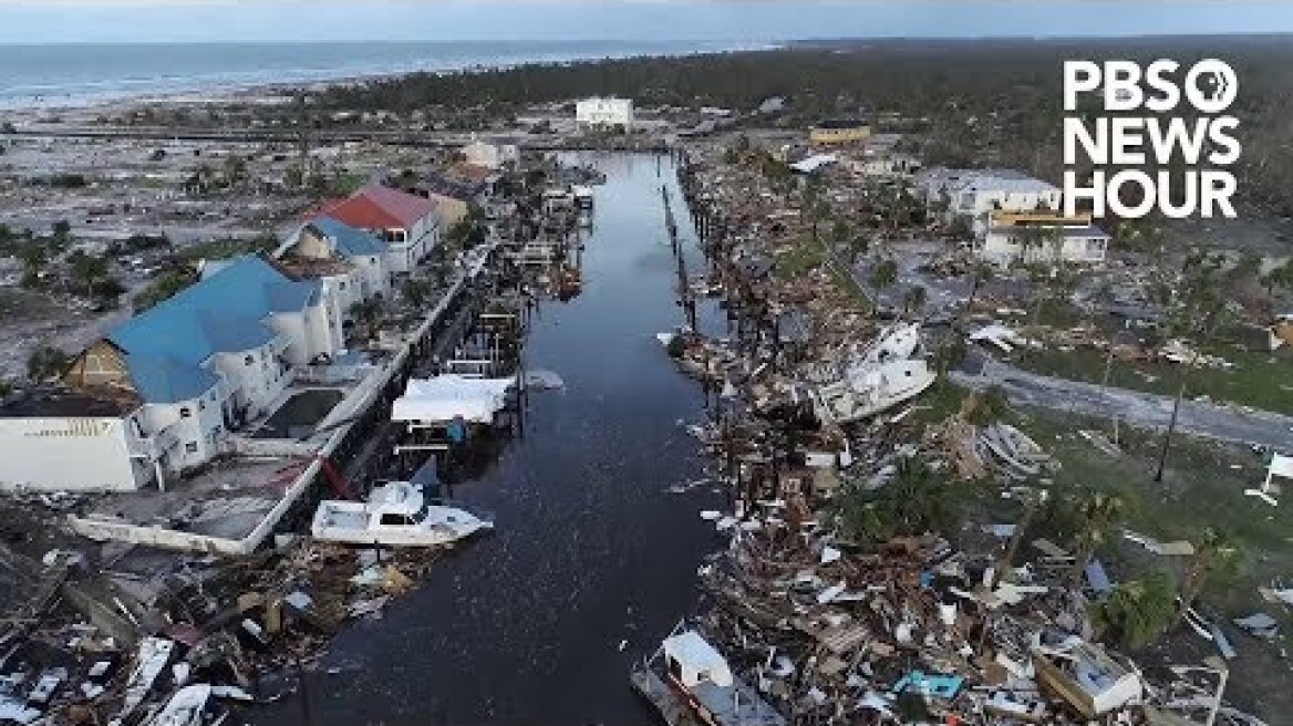 Drone footage captures devastation in Mexico Beach, Florida following Hurricane Michael