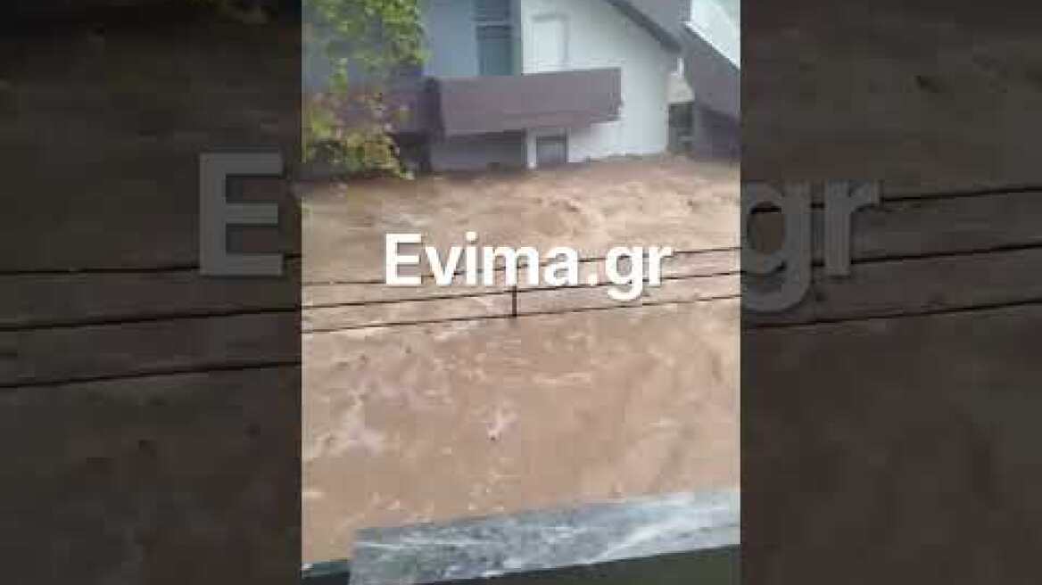 Πλημμύρισαν σπίτια στην Εύβοια