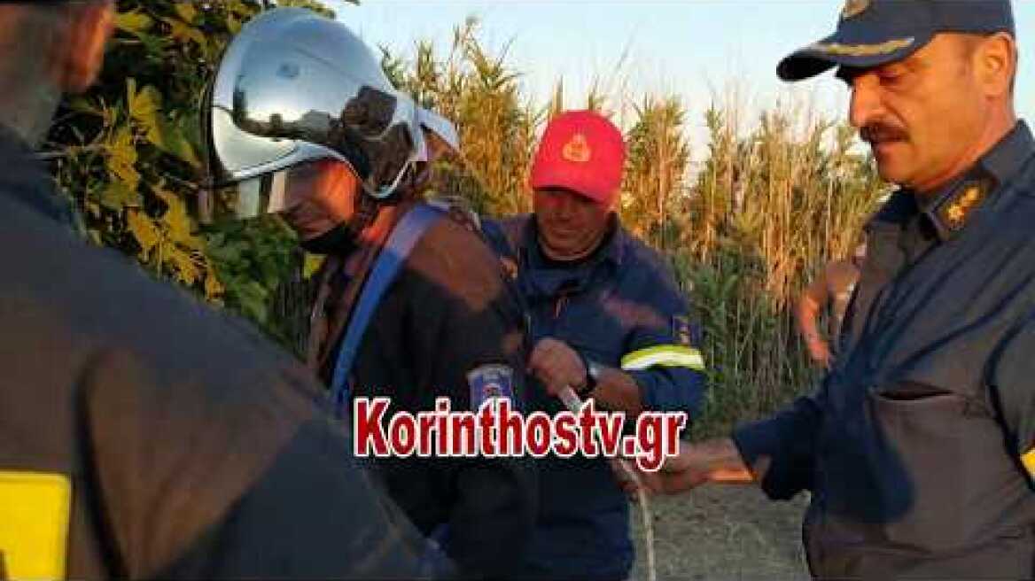 Επιχείρηση Πυροσβεστικής για απεγκλωβισμό κατσίκας σε πηγάδι βάθους 15 μ. στην Ποσειδωνία Κορίνθου