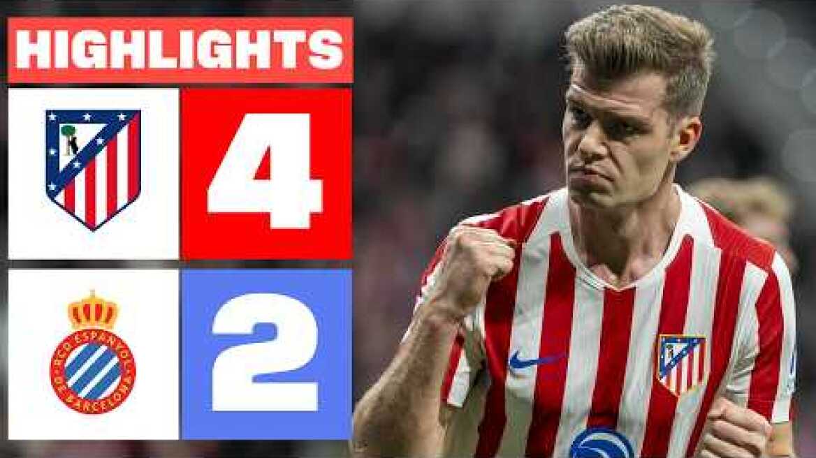 ATLÉTICO DE MADRID 4 - 2 RCD ESPANYOL | RESUMEN LALIGA EA SPORTS
