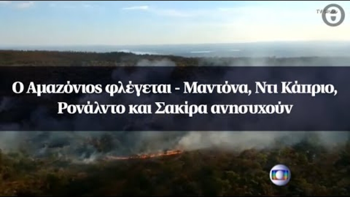 Ο Αμαζόνιος φλέγεται - Μαντόνα, Ντι Κάπριο, Ρονάλντο και Σακίρα ανησυχούν