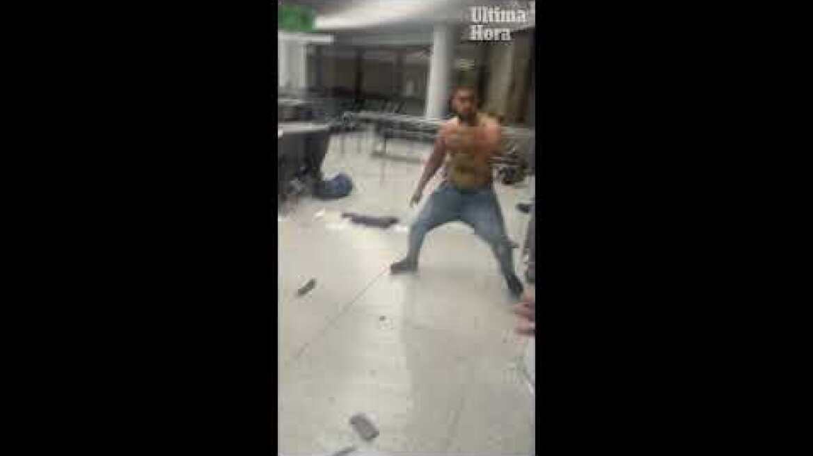 Furia en el aeropuerto de Palma