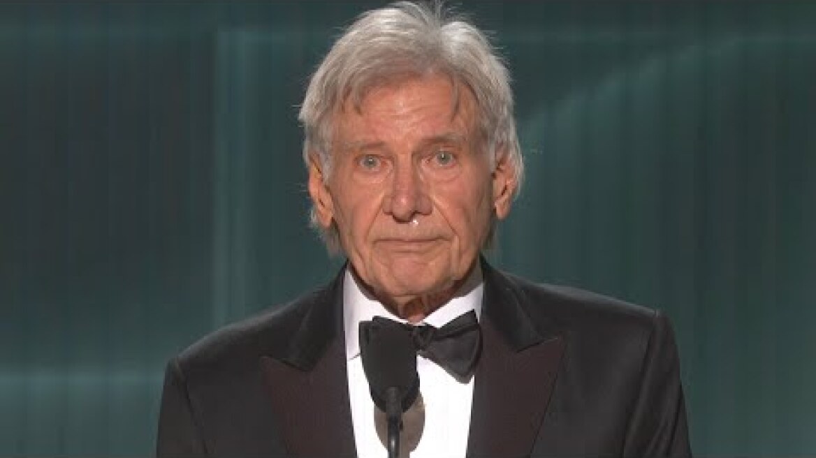 Actor Awards: Harrison Ford Tears Up During Lifetime Achievement Award