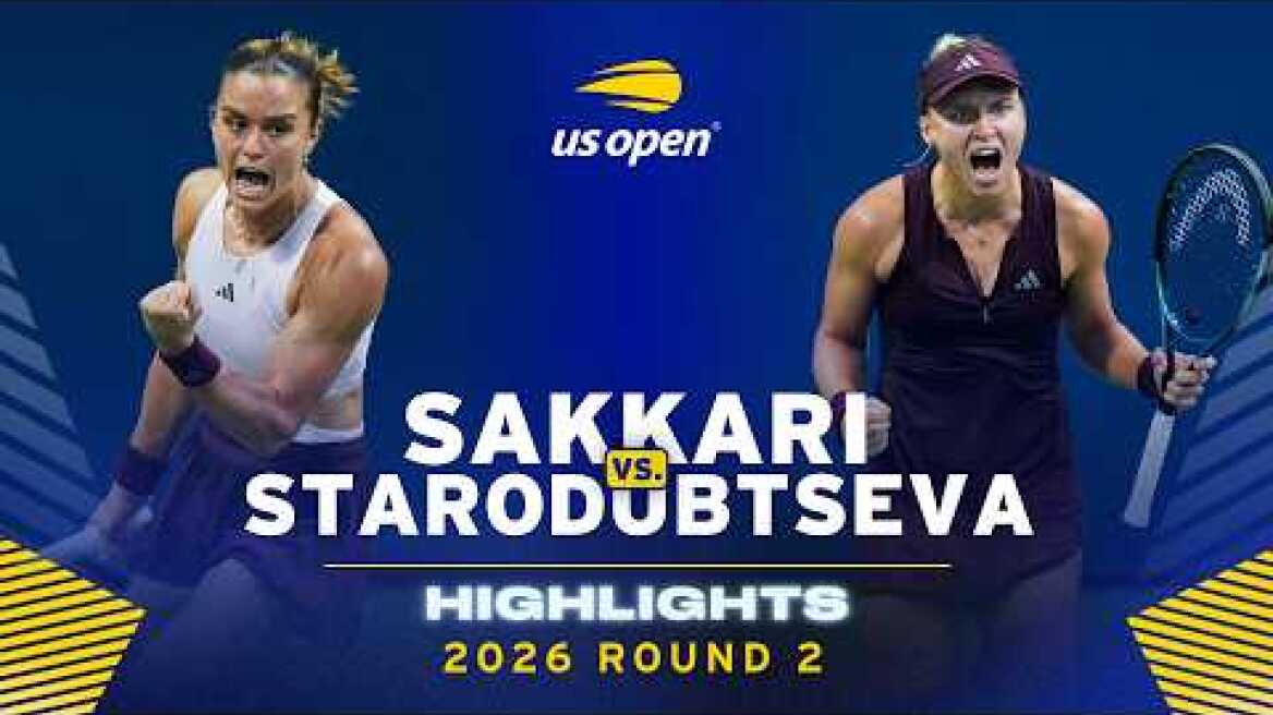 Maria Sakkari vs. Yuliia Starodubtseva Highlights | 2026 US Open Round 2