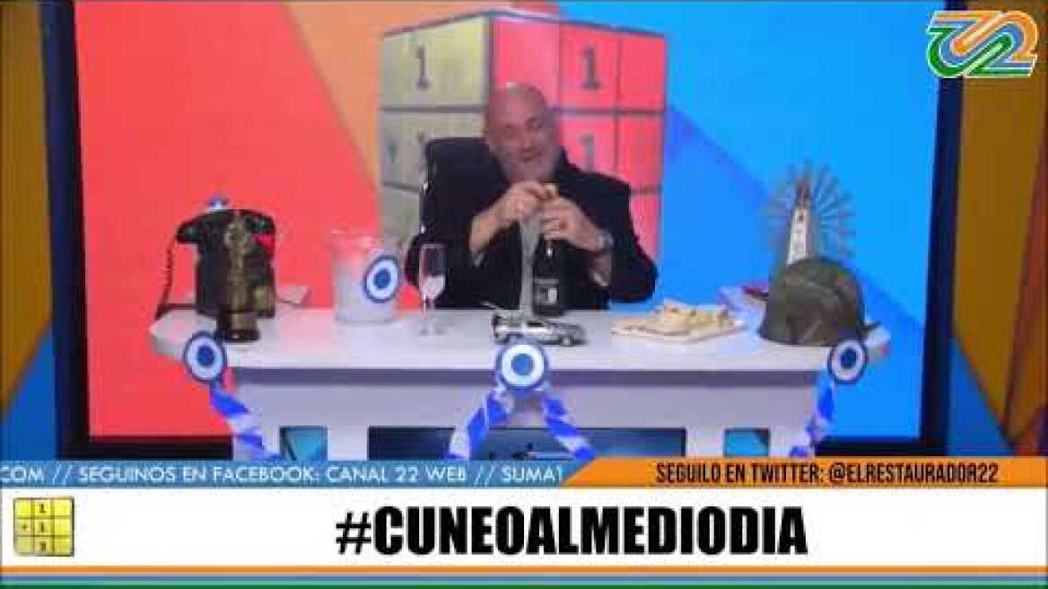 Argentine tv host celebrating the death of Queen Elizabeth