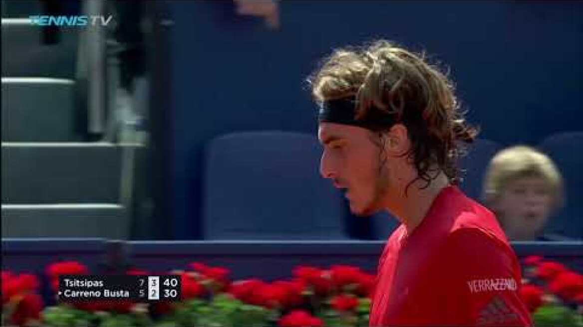 Hot Shot: Tsitsipas Hits Perfect Drop Shot In Barcelona 2018
