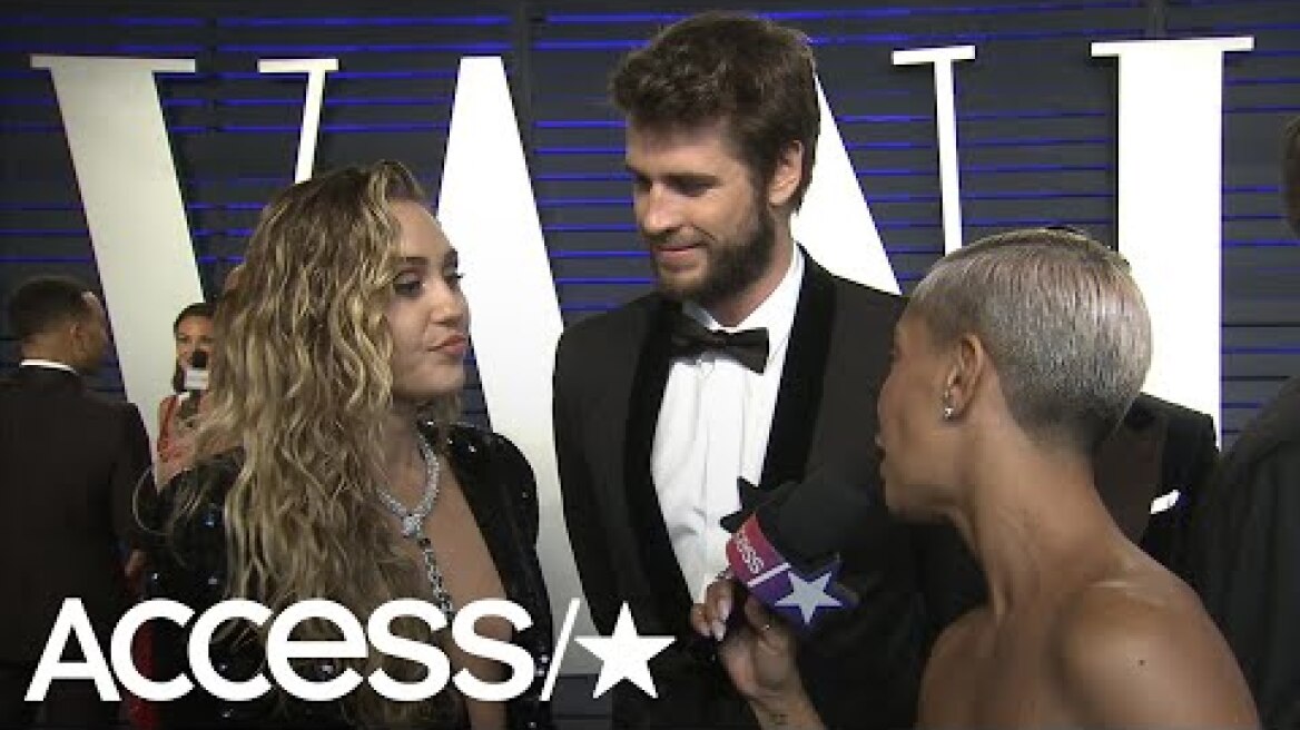 Miley Cyrus Grinds On Liam Hemsworth In This Oscars Interview & He Has The Best Reaction | Access