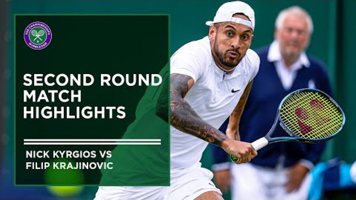 Nick Kyrgios vs Filip Krajinovic | Match Highlights | Wimbledon 2022