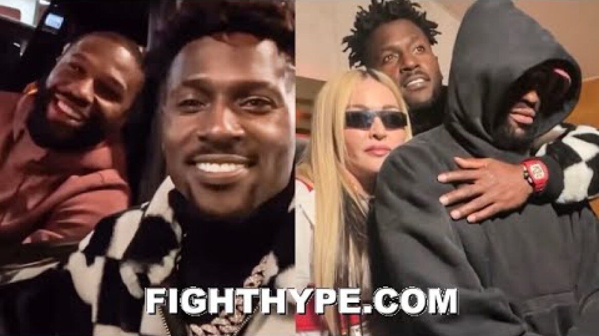 FLOYD MAYWEATHER GIVES ANTONIO BROWN ADVICE & KICKS IT WITH KANYE WEST & MADONNA