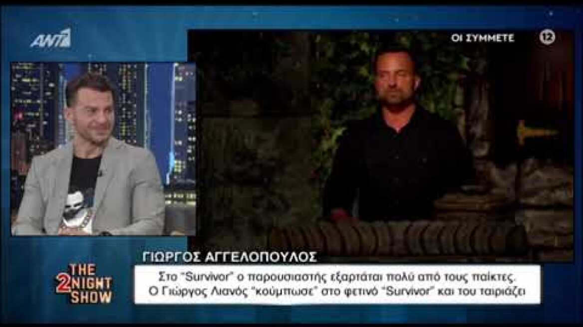 Ο Γιώργος Αγγελόπουλος καλεσμένος στο Thw 2night show