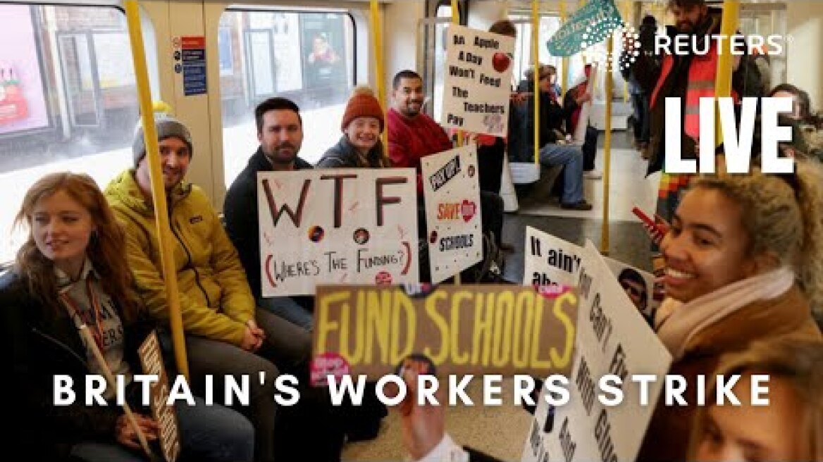 LIVE: Britain's workers take part in the biggest strike in years