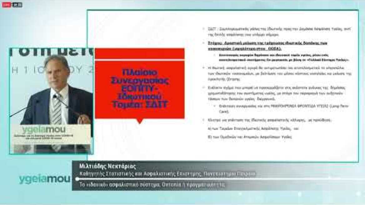 Συνέδριο ygeiamou.gr - Μιλτιάδης Νεκτάριος - Καθηγητής Πανεπιστημίου Πειραιά