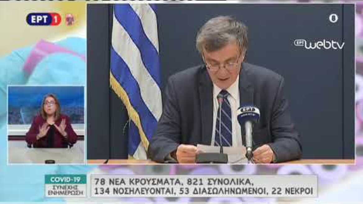 Δηλώσεις Τσιόδρα 25/03/2020