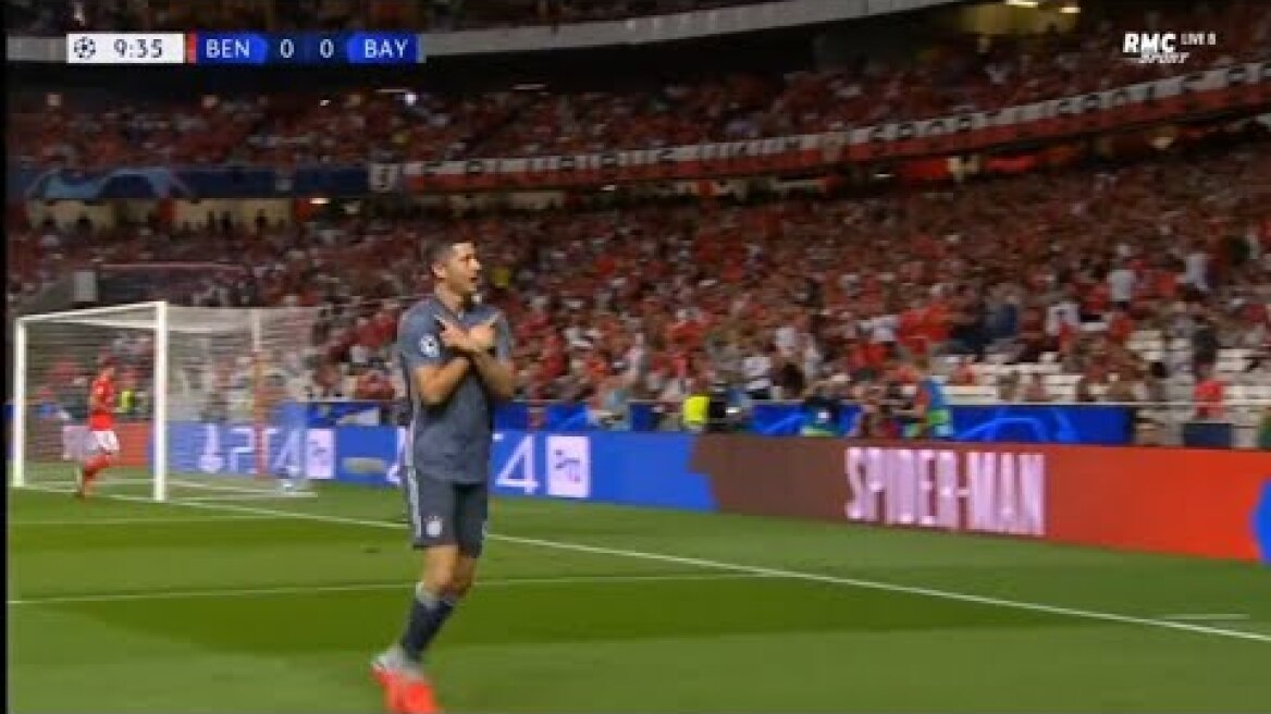 Lewandowski Goal - Bayern Munich vs Benfica 1-0 - 19/09/2018 HD