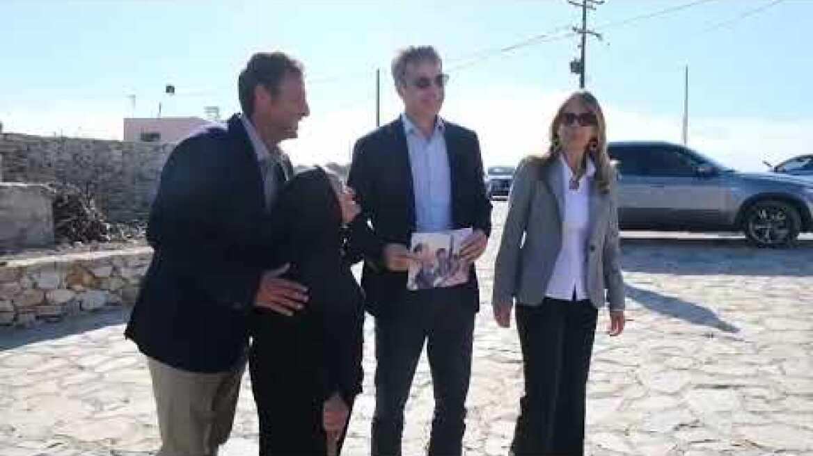 Ο Κυριάκος Μητσοτάκης στη Γαύδο