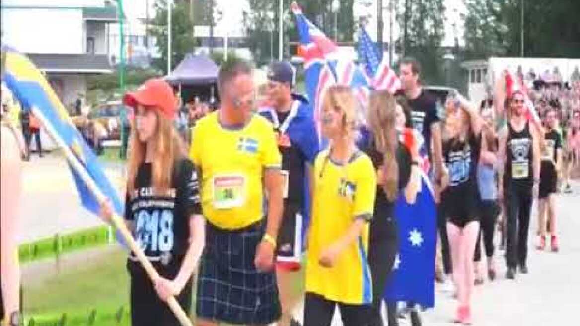 Lithuanian couple win world wife carrying championship title in Finland