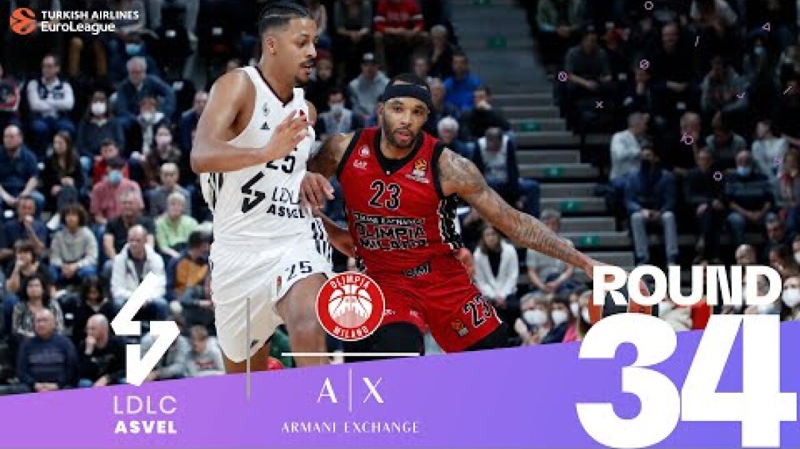 Milan survives ASVEL in a thriller! | Round 34, Highlights | Turkish Airlines EuroLeague