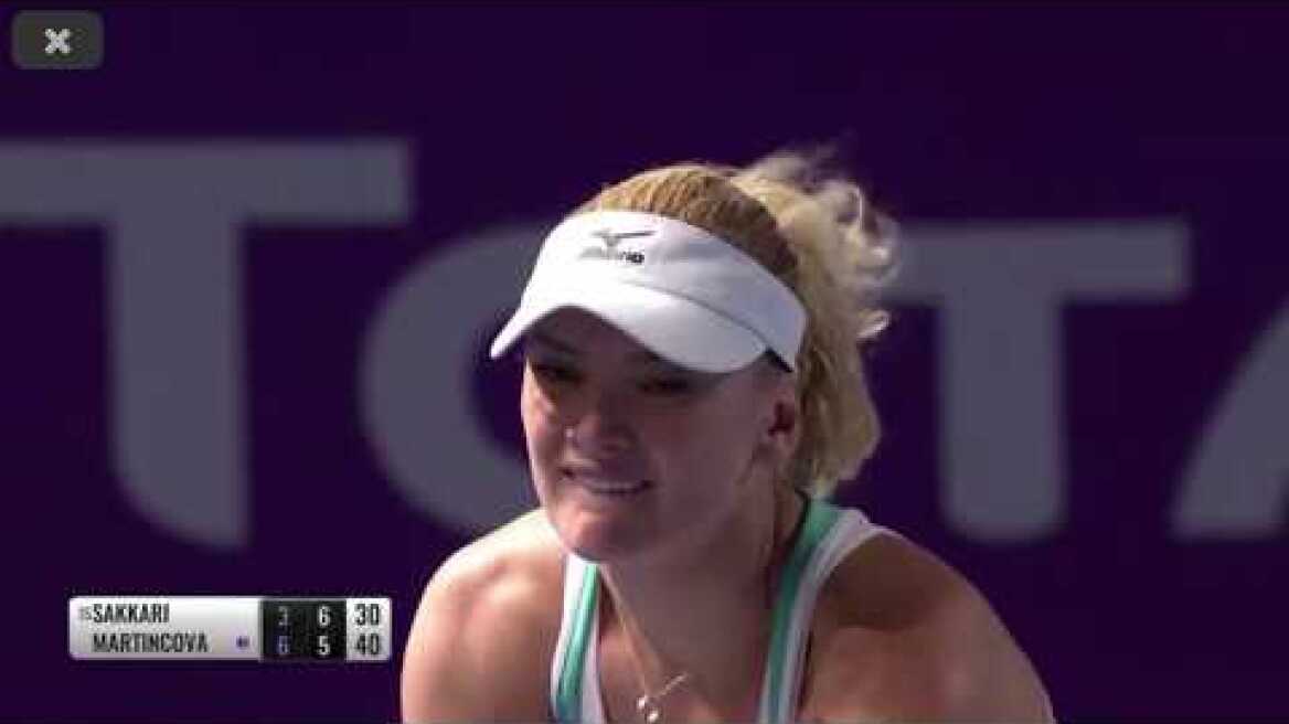 Maria Sakkari vs Tereza Martincova - WTA Doha (second set - Tie break)