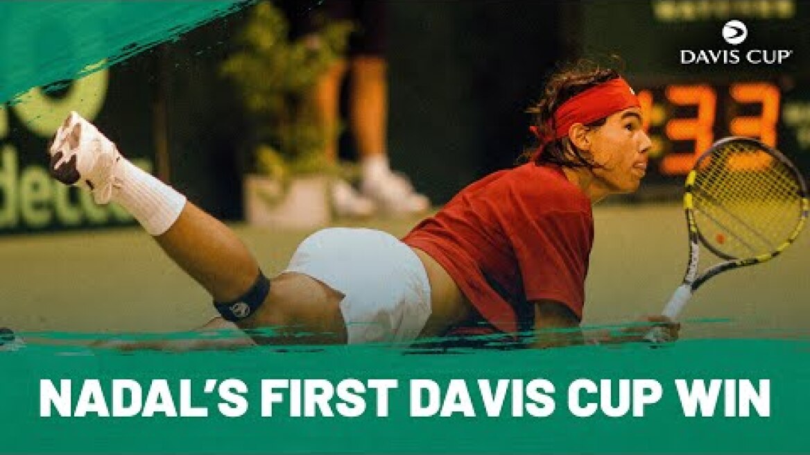 17-Year-Old Rafael Nadal's Epic First Ever Davis Cup Win 💪 | 2004 Davis Cup