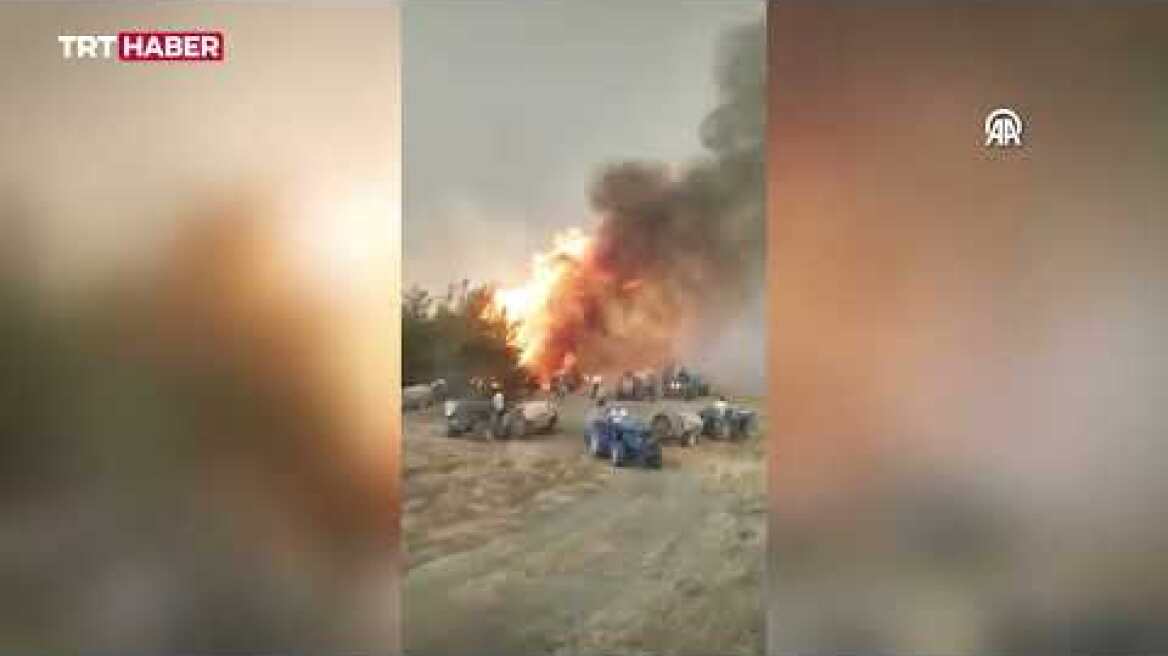 Bursa'da alevlerle mücadele sürüyor