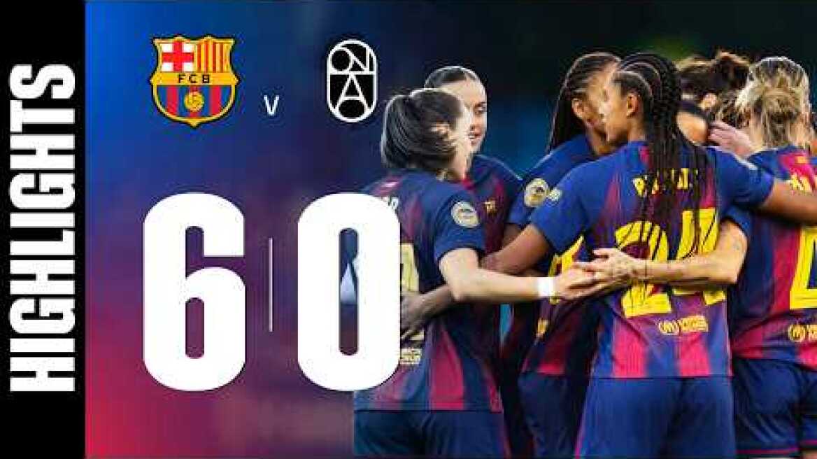 HIGHLIGHTS | FC BARCELONA 6 vs 0 BADALONA WOMEN | LIGA F 🔵🔴