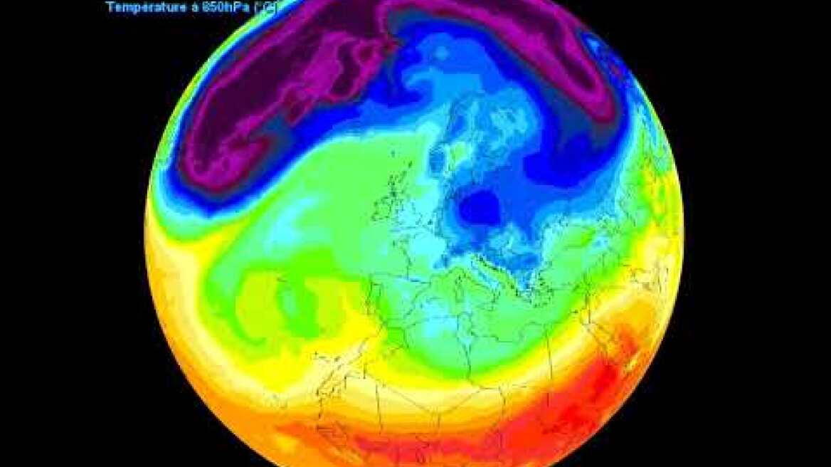 Η μεταβολή της θερμοκρασίας στα 850 hPa